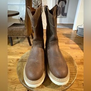 Justin Boots Men's Dark Brown Leather Boots